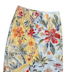 Talbots Safari Floral Skirt Size 6 Vintage USA Resort‎ wear cotton blend